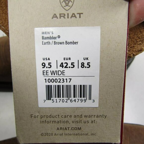 NEW ARIAT Rambler Cowboy boots Square Toe Pull-On Comfort Durable Size 9.5EE - Picture 6 of 9